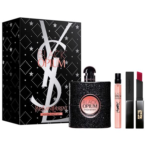 yves saint laurent black opium 50 ml gift set|opium perfume gift set boots.